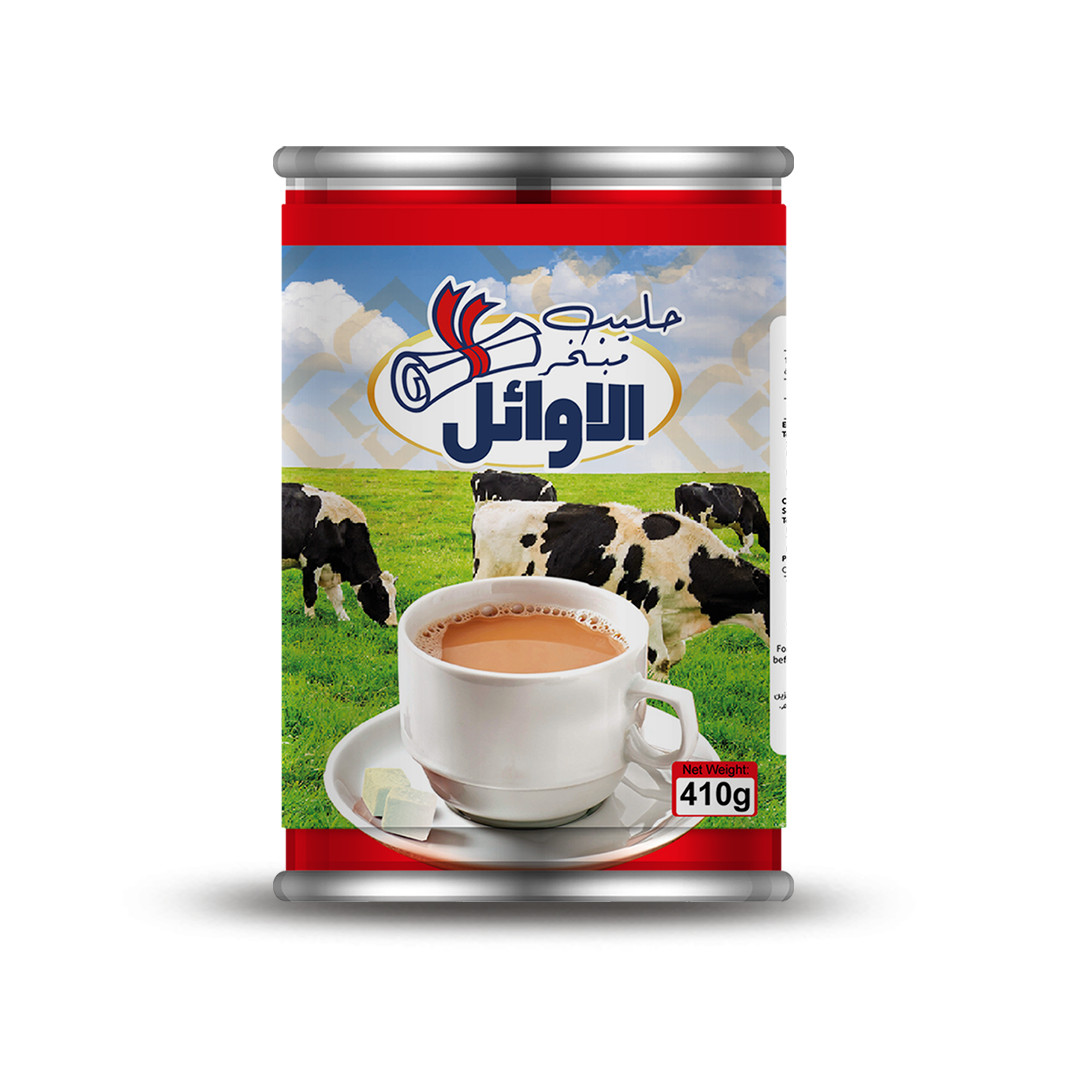 حليب شاي الاوائل - Evaporated Milk Al\'Awael - باركود 768071007259 - ABDULAZIZ MOHAMMED SAIF AND PARTNERS CO.LTD.
