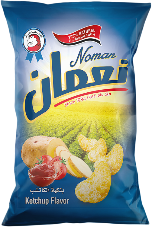 اكياس نعمان نكهة كاتشاب عبوة ٢٥ باكت Noman bag Ketchup flavor 25 packs - Noman bag Ketchup flavor 25 packs - باركود 736832639704 - Yemen Snack Food Mnft Company