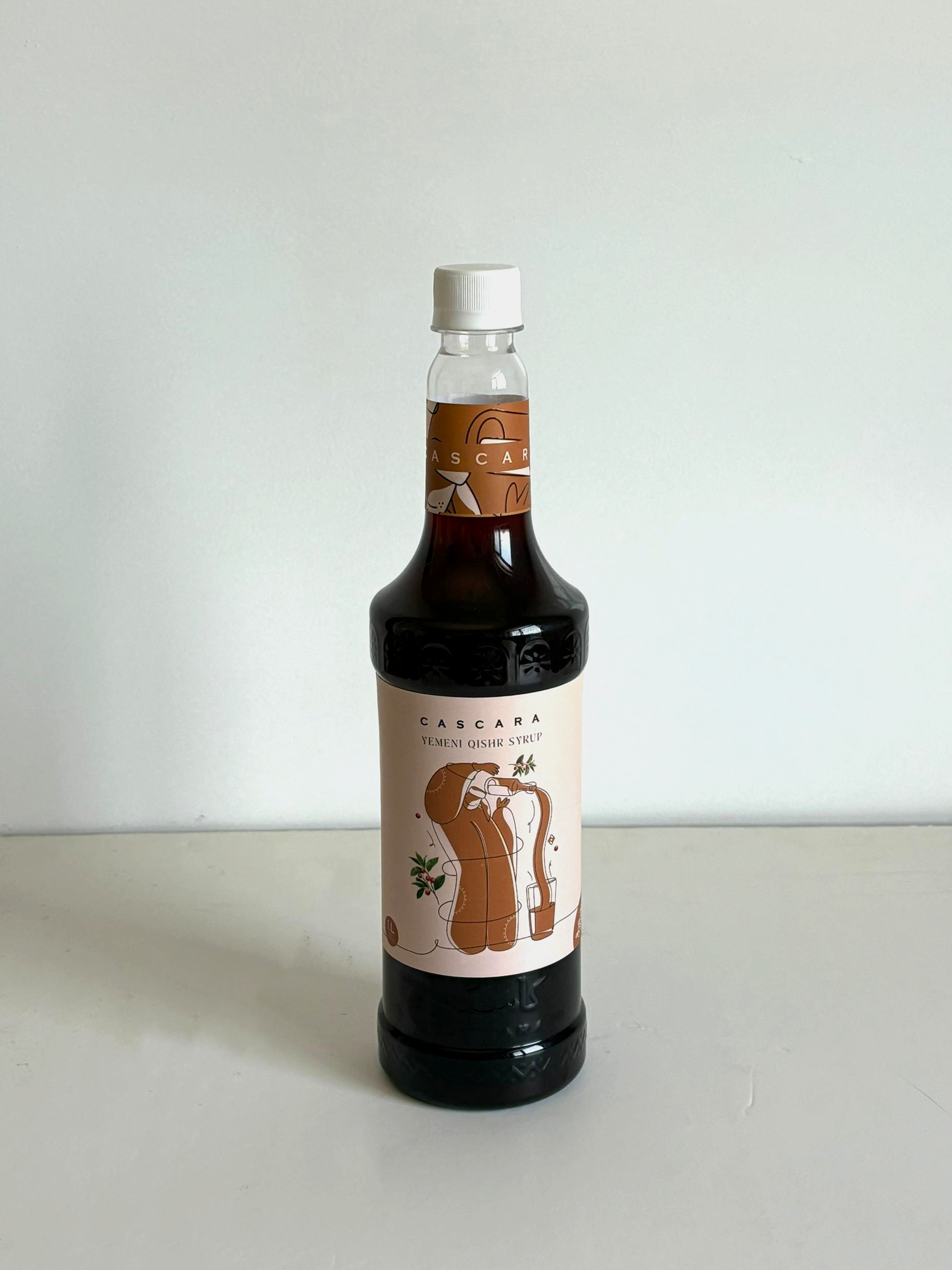 Qishr Syrup  – 1L – Cascara Co. شراب القِشر (قشر القهوة اليمني) – 1 لتر – شركة كاسكارا - Yemeni Coffee Husk - باركود 768071003244 - CASCARA FLAVORS COMPANY