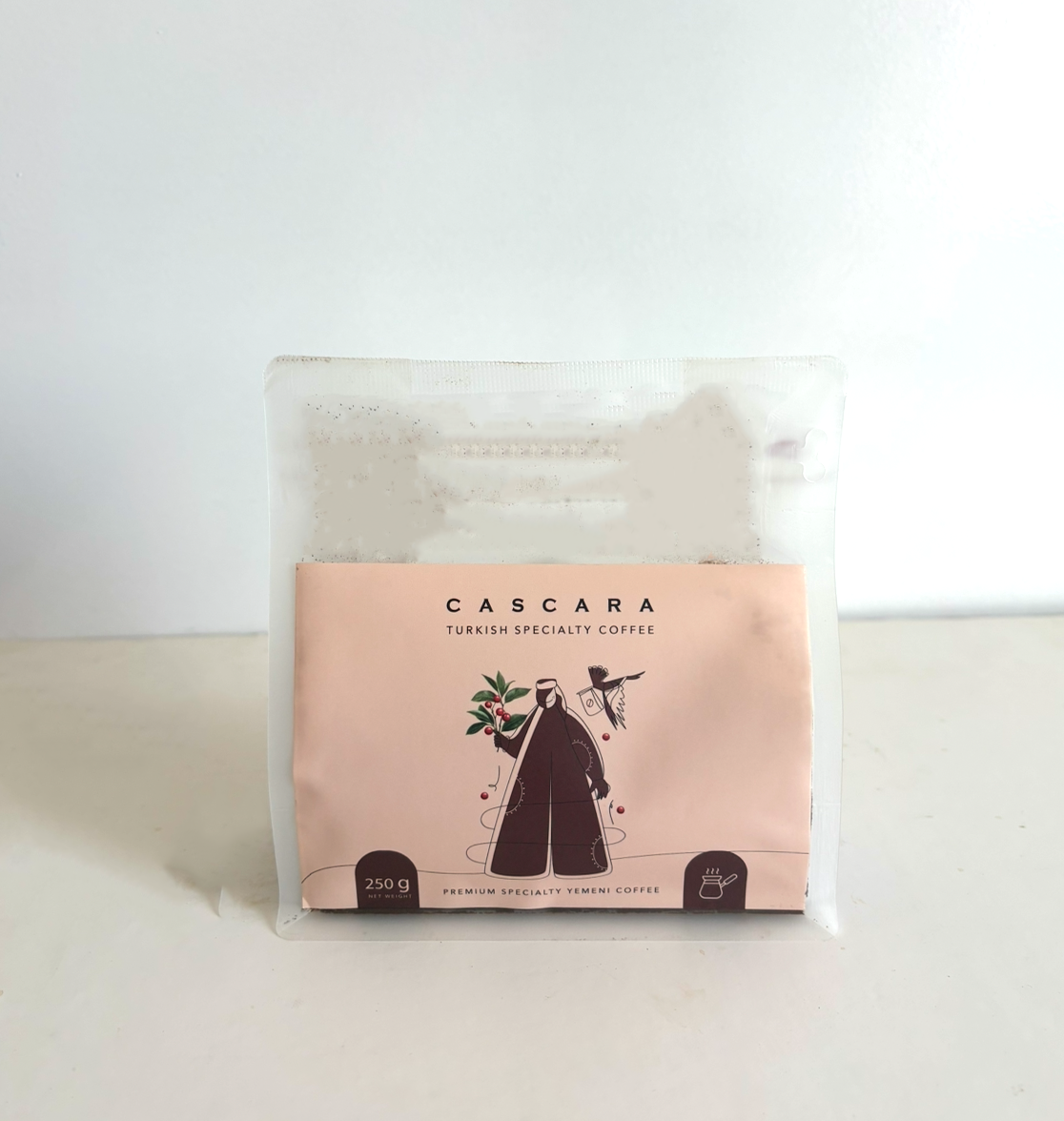 Specialty Turkish Coffee – 250g – Yemeni Coffee – Cascara Co. قهوة تركية مختصة – 250 جرام – قهوة يمنية – شركة كاسكارا - Specialty Turkish Coffee – 250g – Yemeni Coffee – Cascara Co. – 250 – – - باركود 768071003312 - CASCARA FLAVORS COMPANY