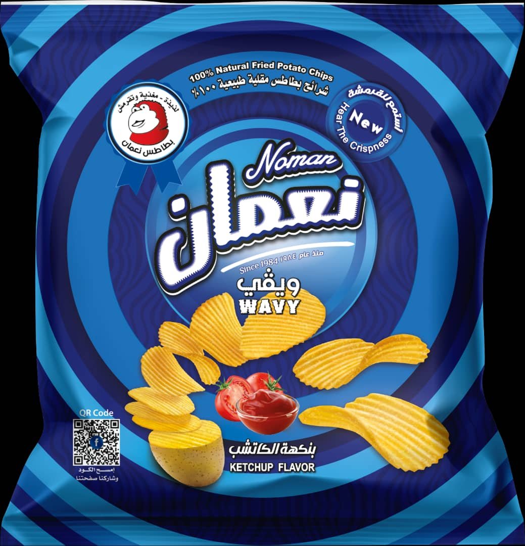 بطاطس نعمان مضلع نكهة الكاتشاب