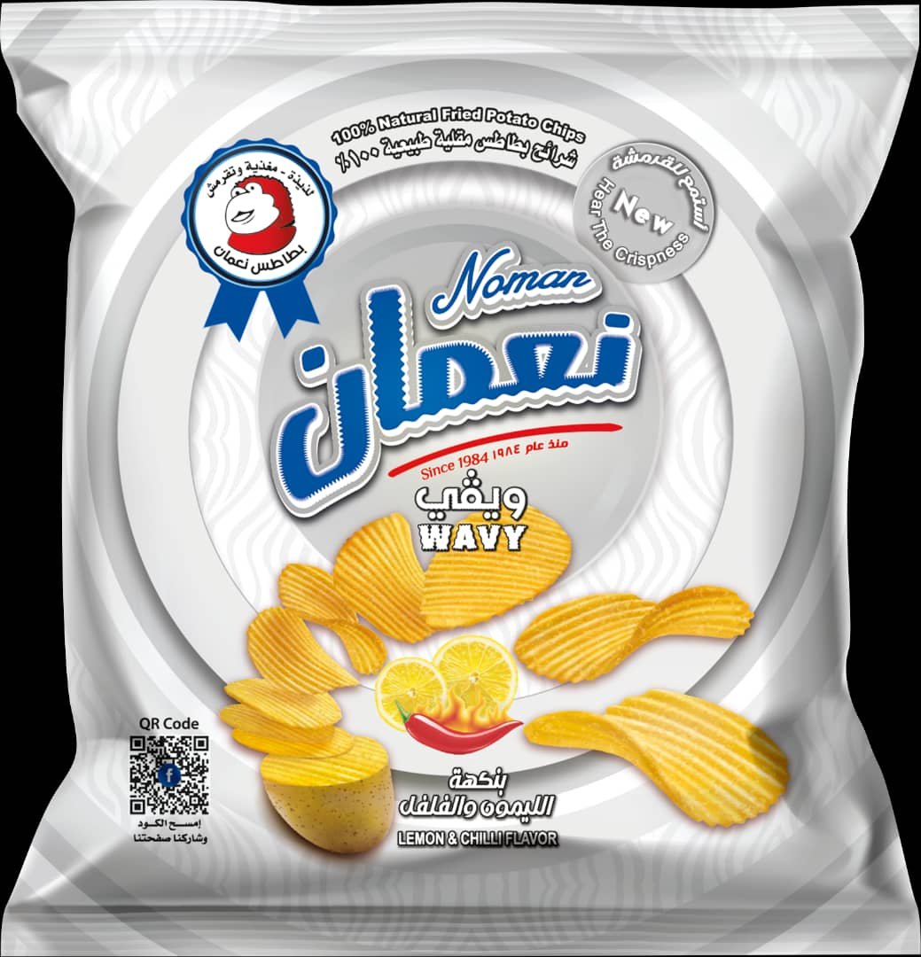 بطاطس نعمان مضلع نكهة ليمون وفلفل